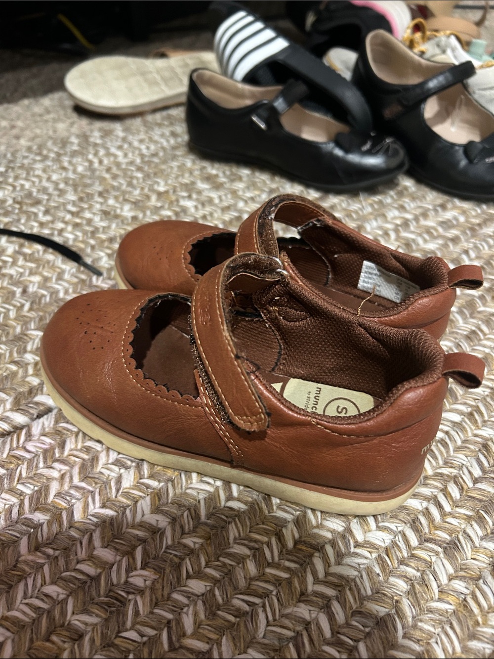 Skechers Toddler Brown Mary Jane Hook-and-Loop Shoes